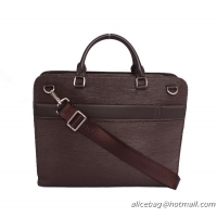 Louis Vuitton Taiga Leather Briefcase M30 Brown