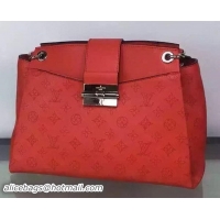 Inexpensive Louis Vuitton Mahina Leather SEVRES Bag M41788 Red