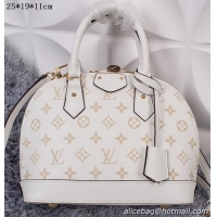 Good Quality Louis Vuitton Litchi Leather Alma Bag M94120 White