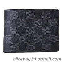 Crafted Louis Vuitton Damier Graphite Canvas Multiple Wallet N62663