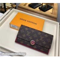 Fashion Louis Vuitton Flore Wallet M64585 Fuchsia 2018