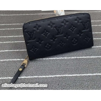 Buy Discount Louis Vuitton Monogram Empreinte Zippy Wallet X60017 Black