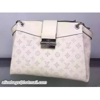 Hot Sell Louis Vuitton Mahina Leather SEVRES Bag M41788 White