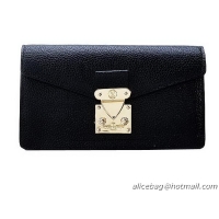 Louis Vuitton Veau Cachemire Leather Dauphine Wallet M5851 Black