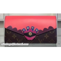 Top Quality Louis Vuitton Monogram Canvas SARAH WALLET TOTEM Wallet M61348 Pink