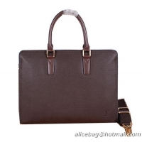 Louis Vuitton Taiga Leather Briefcase M820118 Brown