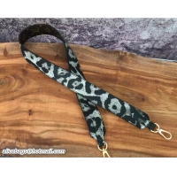 Shop Duplicate Louis Vuitton Bandouliere Monogram Animal Leopard Shoulder Strap J02289 Gray