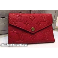 Low Price Louis Vuitton Monogram Empreinte SARAH WALLET M61184 Red