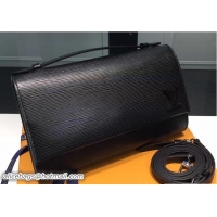 Luxurious Louis Vuitton EPI Leather Clery Pochette Bag M54537 Noir