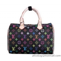 Louis Vuitton Monogram Multicolore Speedy 30 Tote Bag M40391 Black