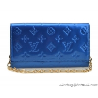 Louis Vuitton M90088 Blue Monogram Vernis Chaine Wallet
