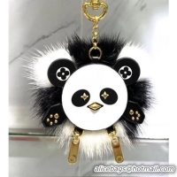 Best Product Louis Vuitton Wild Puppet Bag Charm and Key Holder M63094 Black/White 2018