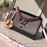 Good Looking Louis Vuitton Short Chain Handle Epi Leather Twist MM Bag 121201 Black F/W 2018