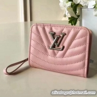 Top Grade Louis Vuitton New Wave Short Zip Wallet 121202 Pink 2018 Collection