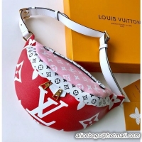 Luxury Louis Vuitton Monogram Bumbag/Belt Bag M48844 White/Pink/Red 2018