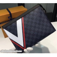 Pretty Style Louis Vuitton America's Cup Pochette Voyage MM Bag Damier Cobalt Canvas N6402