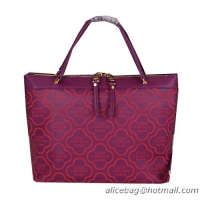 Louis Vuitton Calfskin Leather Bastille MM Tote Bags M420100 Purple