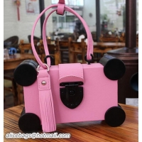 Most Popular Louis Vuitton Calfskin Leather PETITE MALLE MINI Bag M42513 Pink