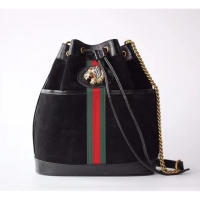 Good Product Gucci Rajah Medium Bucket Bag 553961 Black 2018