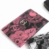 Trendy Design Chanel Printed Lambskin Card Holder A57539 Pink 