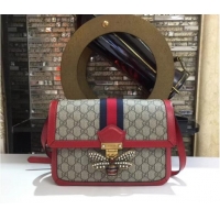 Classic Gucci Queen Margaret GG Supreme medium shoulder bag 524356 Red