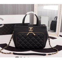 Sumptuous Chanel Calfskin & Gold-Tone Metal bag A81335 black