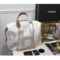 Duplicate Chanel large shopping bag C3403 Cream