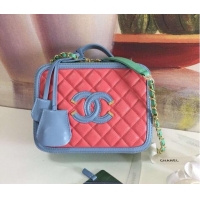 Top Quality Chanel vanity case Grained Calfskin & gold-Tone Metal A93343 Pink&Green&blue
