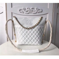 Purchase Chanel hobo handbag AS0076 White