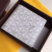 New Luxury Goyard Short 6 Card Slots Billfold Wallet 020085 White