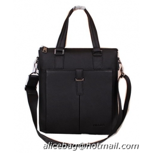 PRADA Grained Leather Business Tote Bag 80764 Black