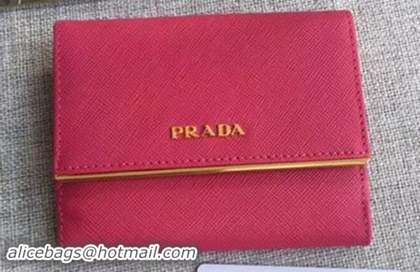 Fashion Prada Saffiano Leather Wallet 1MH523 Rose