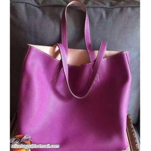 Duplicate Hermes Double Sens Shopping Tote Bag In Original Togo Leather H60422 Pink/Purple