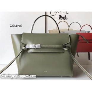 Fashion Celine Belt Tote Small Bag in Original Smooth Leather Olive 72033