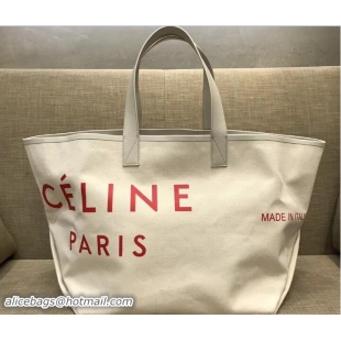 Top Design Celine Red Logo Made In Medium Tote Bag Bag in Textile C62055 2018