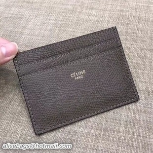 Discount Celine Grained Leather Card Holder 110105 Deep Grey 2018 Collection