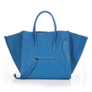 Celine Luggage Phantom Original Leather Bags Blue