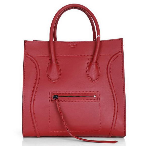 Celine Luggage Phantom Original Leather Bags Red