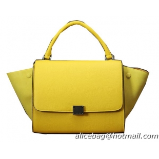 Celine Trapeze Top Handle Bag Original Grainy Leather 3342 Yellow
