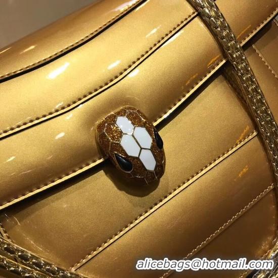 Discount BVLGARI metallic-leather shoulder bag 15004 gold