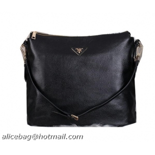 Prada Calf Leather Hobo Bag BT0979 Black