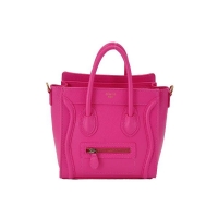Celine Luggage Mini Bag in Rosy Calf Leather