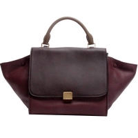Celine Trapeze Bags Original Leather 64430 Bordeaux Khaki