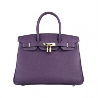 Hermes Birkin 30cm Togo Leather Bag Purple 6088