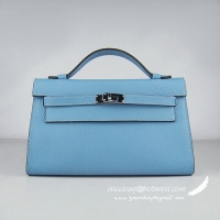 Hermes Kelly 22cm H008 light blue bags