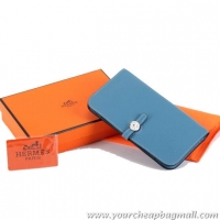 Super Quality Hermes Dogon Combined Wallets A508 Blue