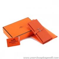 Free Shippings Hermes Bearn Japonaise Tri-Fold Wallet A308 Orange