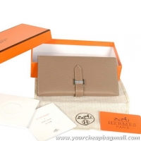 Top Quality Hermes Bearn Japonaise Original Leather Wallet H8033 Grey
