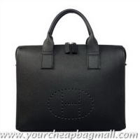 New Product Hermes Mens Briefcase Calf Leather H1289A Black