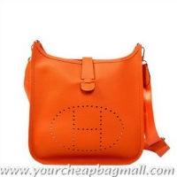 Unique Style Hermes Evelyn Bag Calf Leather H1188 Orange